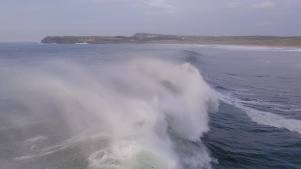 Ocean Waves Gaining Height and Power as they Approach the Shore