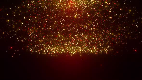 Gold And Red Particle Blowing Background HD