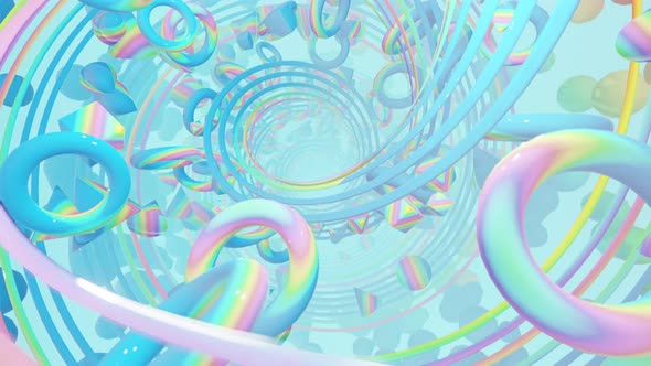 Abstract Holographic Geometry With Radial Circles 06 4K