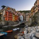 Panoramic Sunrise Time Lapse of beautiful town of Riomaggiore in Cinque Terre, Riomaggiore, Italy - VideoHive Item for Sale