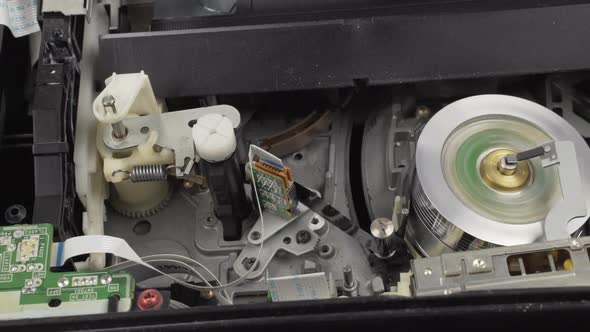 Tape Drive Mechanism Of The Vcr, Rear View