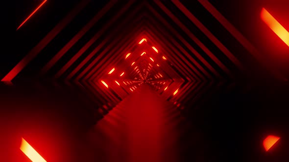 Blinked Red Neon Vj Loop Show For Party Background 4K