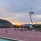 Barcelona Montjuic Day to Night Sunset Timelapse Palau Sant Jordi HD - VideoHive Item for Sale