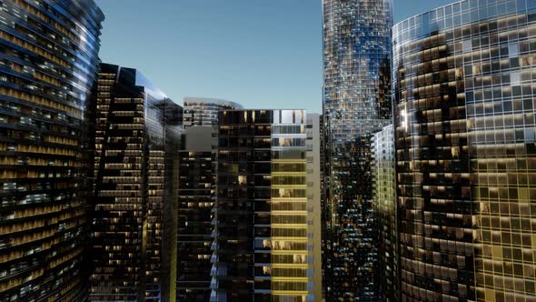 City Skyscrapers at Night alt