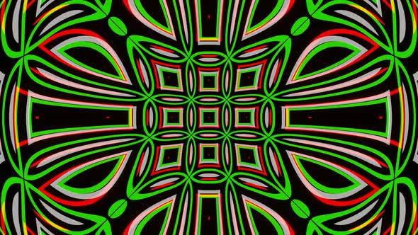 Pulsating Abstract Pattern of Green Hue