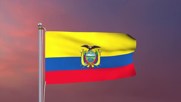 Ecuador Flag 4k