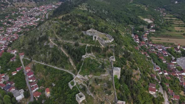 Castle In Stolac Bosnia And Herzegovina Medieval Fort At Top Of The Hill 4K