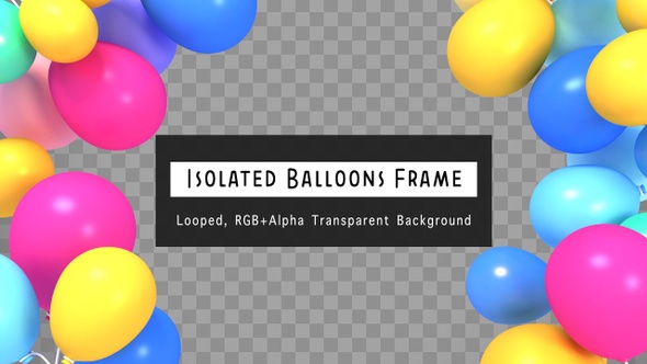 Isolated Balloons Frame