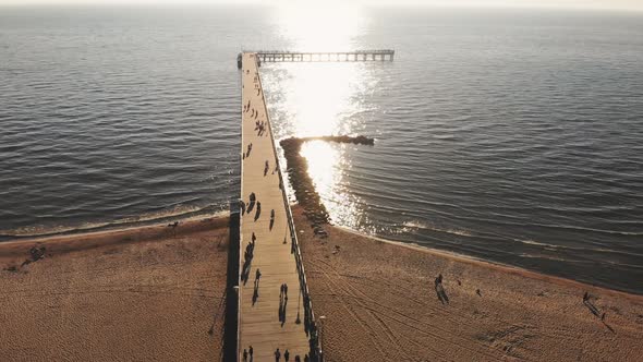 Aerial View Palanga Pier In Lithuania