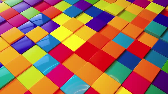 Random Colors Cubes