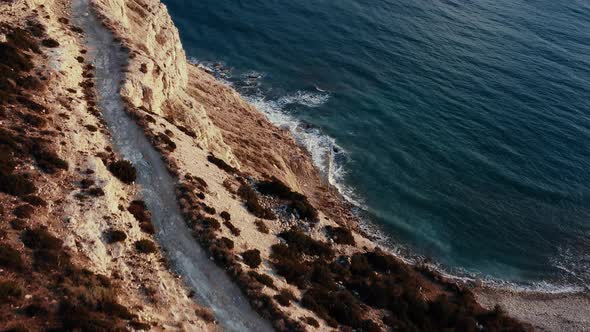 Hiking trail along the coast of Episkopi Bay