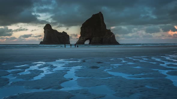 Amazing sunset on the beach