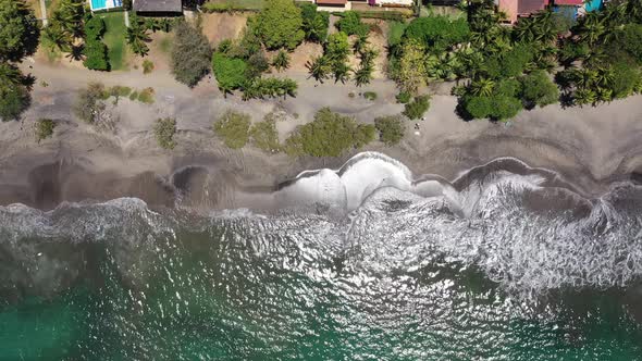 Aerial view of tropical beach in Costa Rica