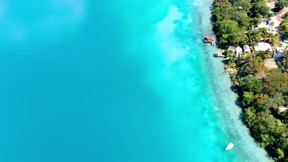 Lake Bacalar Tropical Destination Aerial