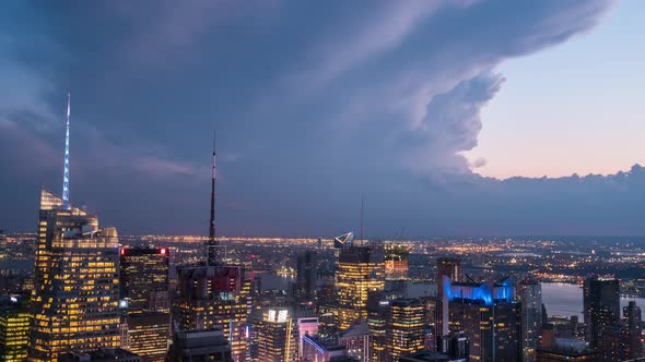 Dramatic sky over New York