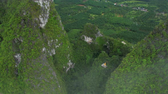 Aerial view over the temple (Tham Nam Lod Cave Temple)