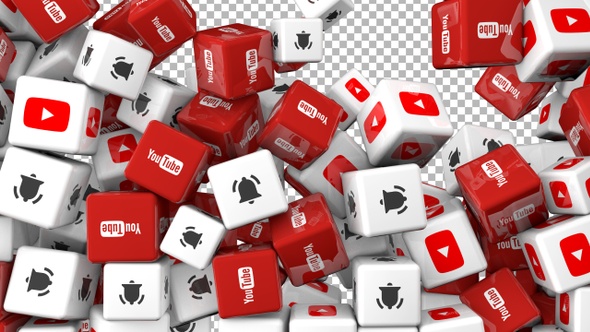 Social Media Icons Transition  - Youtube and Bell alt