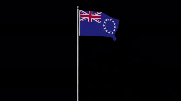 Cook Islands Flag Pole Loops With Alpha