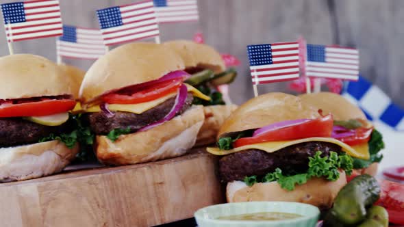 Snacks decorated with 4th july theme