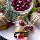Eggplant Rolls Stuffed with Walnuts and Dressed with Pomegranate Seeds Beautiful Food From Asia - VideoHive Item for Sale