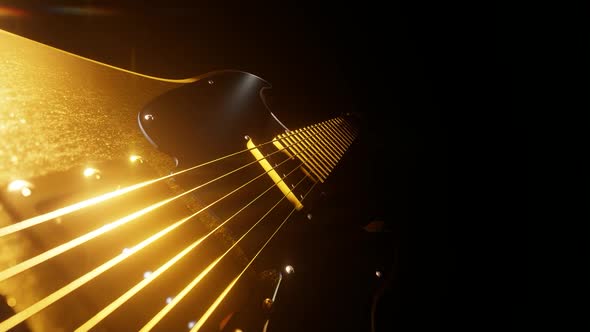 Gold Electric Guitar Background