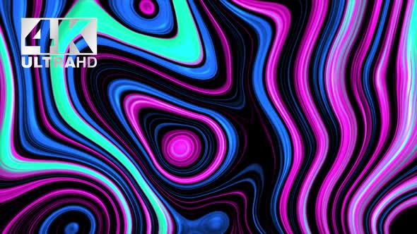 Abstract Colorful Liquid Paint Mixing Motion 4k Background Loop