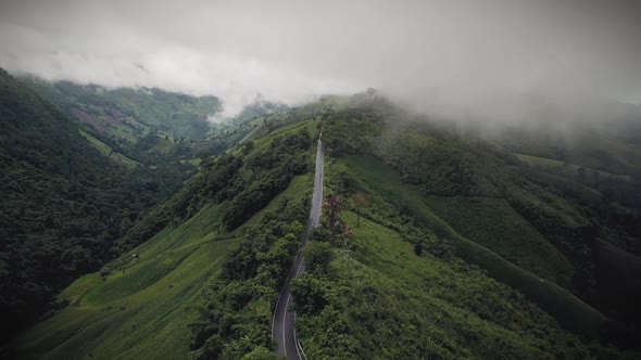 Countryside Road Passing Through The Mountain Landscape 13