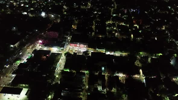 City Night Aerial View