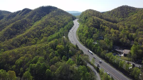 Black Mountain, NC, highway through the mountains