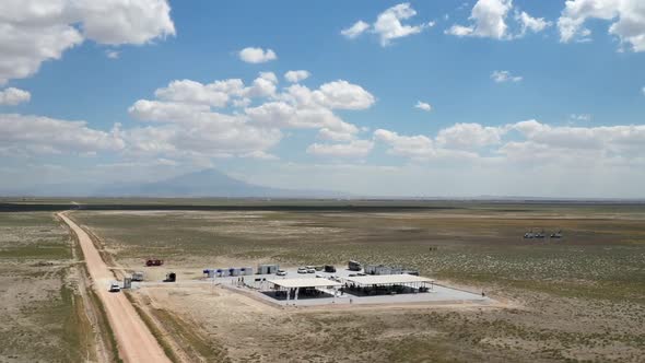 Orbiting Facility In Plains Aerial Hyperlapse