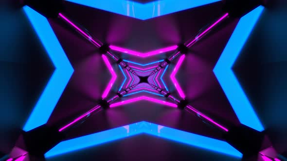 Abstract Lights Tunnel Endless 4K alt