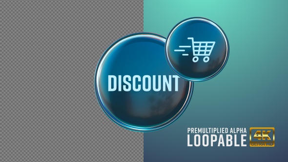 Discount Badge Looping with Alpha Channel