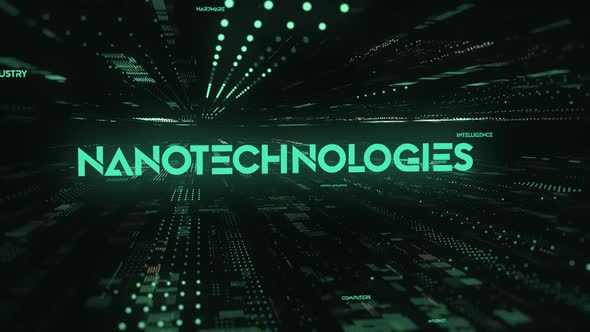 Sci Fi Digital Data Word Nanotechnologies
