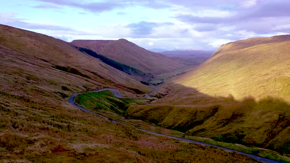 Aerial View of Glengesh Pass By Ardara, Donegal, Ireland