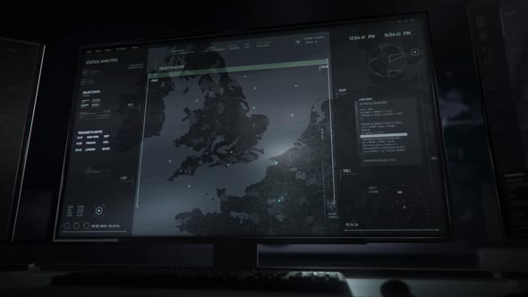 Advanced Satellite Tracking Tech Detects Flying Airplane On A Digital Map alt