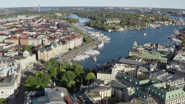 Aerial View of Stockholm Cityscape