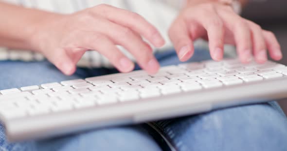 Woman working on computer