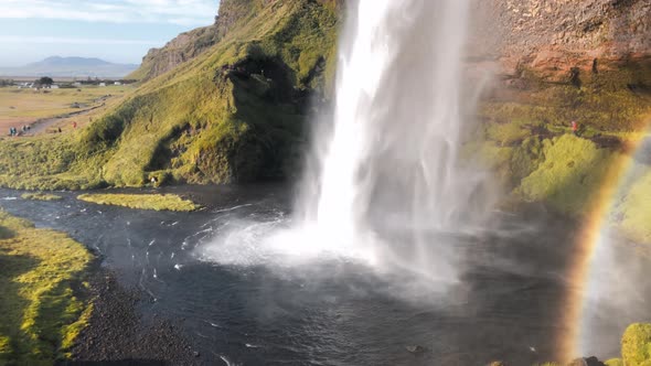 Seljalandsfoss Waterfalls in Summer Season Iceland