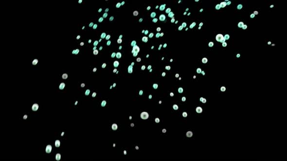 Blue Air Bubbles Swirl In Space alt