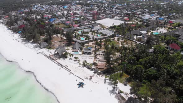 African Tropical Beach Resorts Exotic Hotels Blue Pools Zanzibar Aerial View