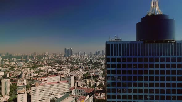 AEREAL SHOT OF of the world trade centre building in mexico city 4K