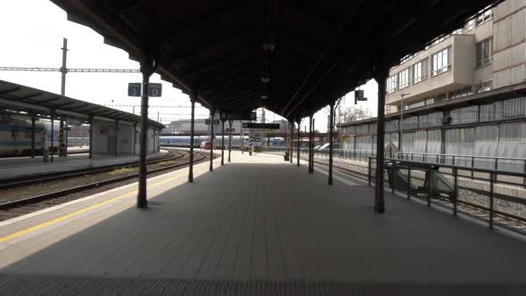 Train station in the city of Brno in the Czech Republic