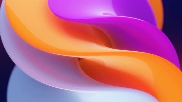 Macro Shot of Colorful Swirl 3d Animation Loop  Background