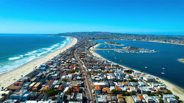 Mission Bay and Mission Beach San Diego Drone