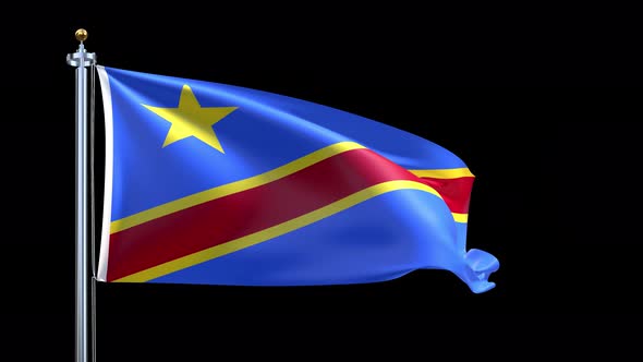 Congo Democratic Republic Of The Waving Flag