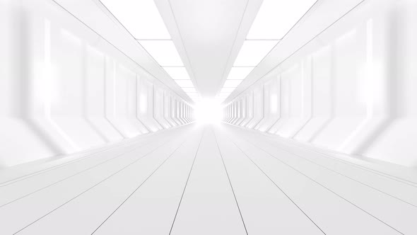 White science fiction tunnel