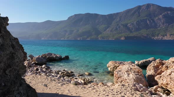 Rocky Shore of Tropical Island