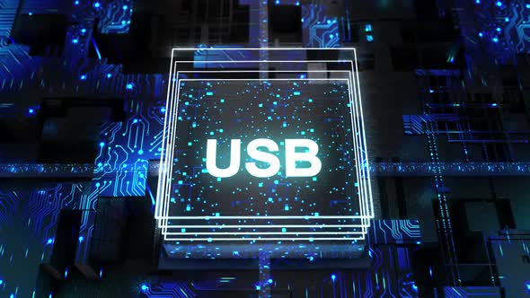 Digital Abstract Board Background Usb alt