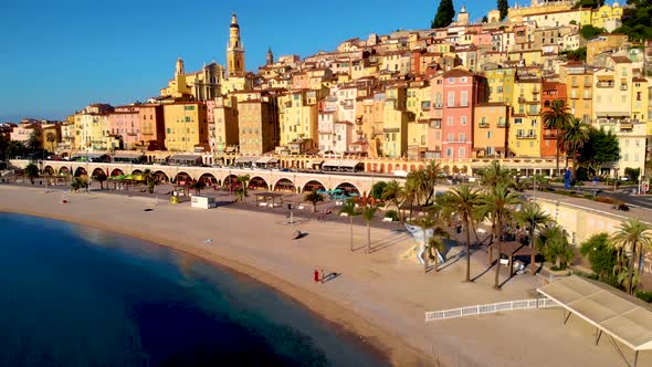 Menton France Cote d Azur France View on Old Part of Menton ProvenceAlpesCote d'Azur France