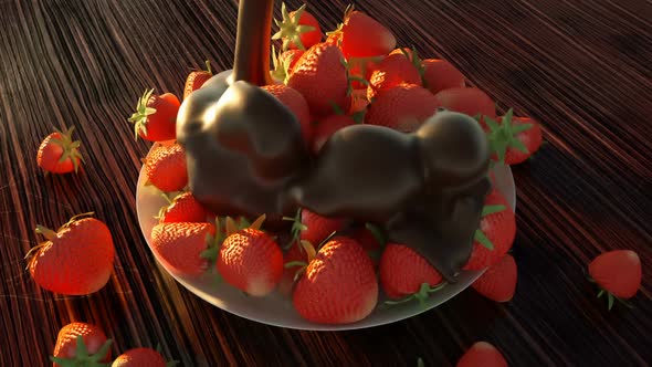 Fresh Strawberries In Chocolate